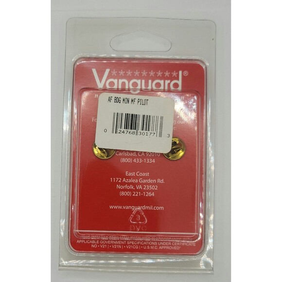 New Vanguard Reg Size Mirror Finish MF Authentic Basic Astronaut Wings Badge - Picture 2 of 2